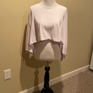 White poncho shrug